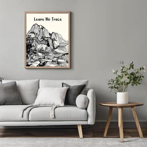 Posterizer 1 pcs-Trendy Mountain Hiking Wilderness Print-Western Art-Retro Art-Decor for Game Room or Man Cave- unframed wall art...